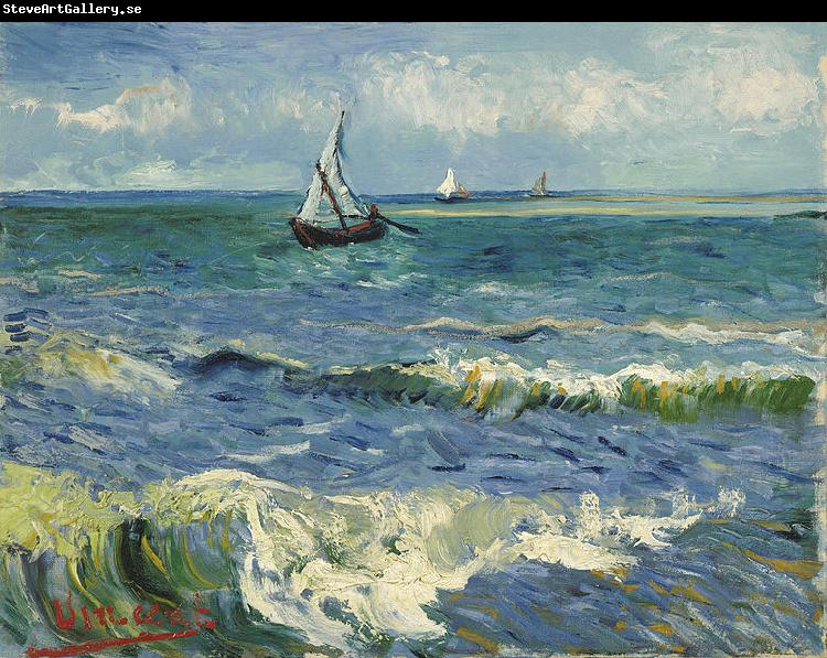 Vincent Van Gogh Zeegezicht bij Les Saintes-Maries-de-la-Mer
